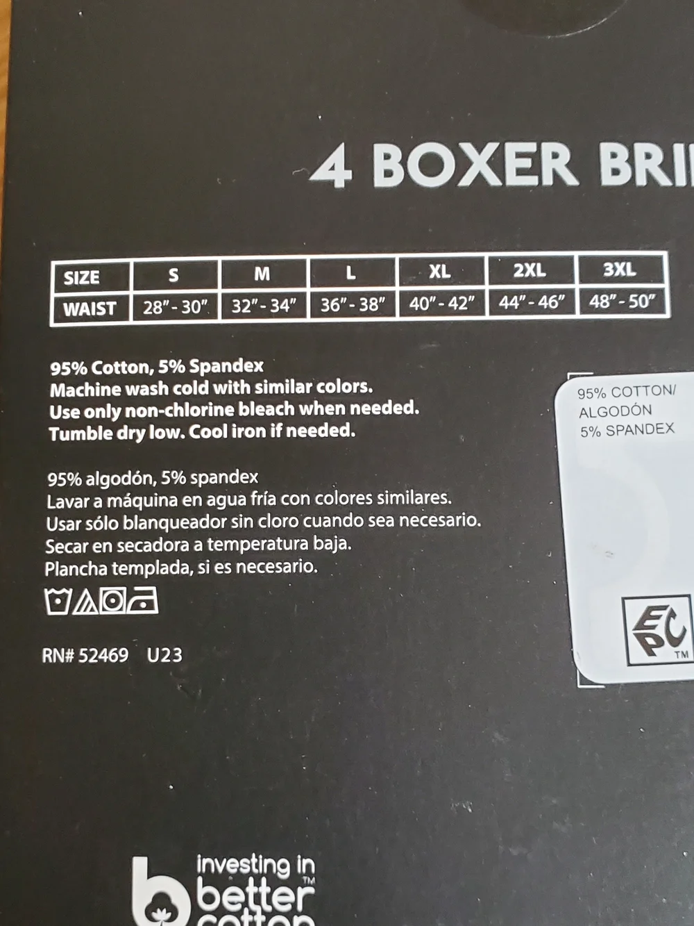 NIB No Boundaries Men's Boxer Briefs 4-Pack Size XL 40-42 Stretch